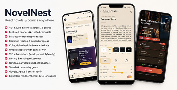 NovelNest | Flutter App Novel eBook Platform