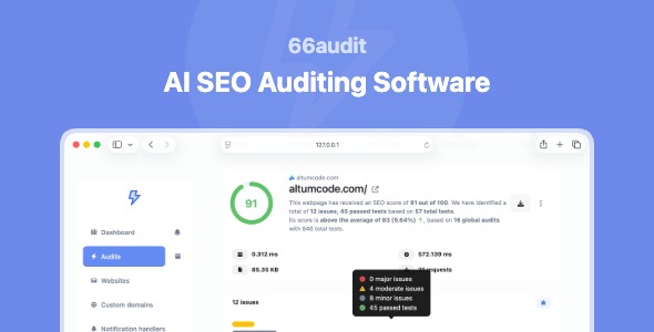 66audit - AI SEO reports tool (SAAS)