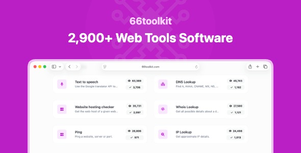 66toolkit - Ultimate Web Tools System (SAAS)
