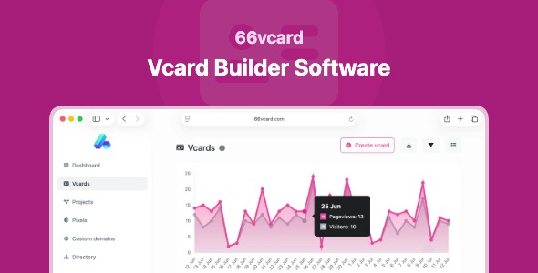 66vcard - Vcard Builder - Digital Business Card (SAAS)