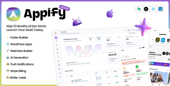 Appify – AI-Powered No-Code Mobile App Builder SaaS Platform