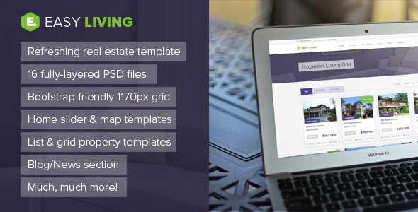Easy Living – Real Estate PSD Template