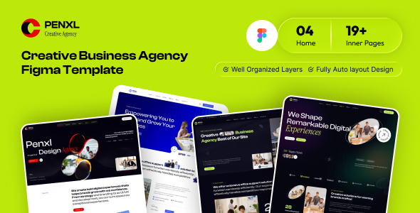 Penxl Creative Business Agency Figma Template