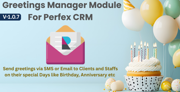 Greetings Manager Module For Perfex CRM