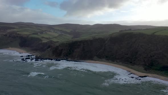 Aerial View Kinnagoe Bay County Donegal Ireland