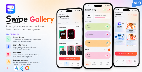 SwipeGallery | Swipe to Clean Photos and Videos Flutter App