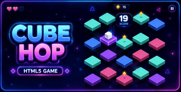 Cube Hop | HTML5 Arcade Game moving lanes