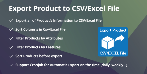 Prestashop Export Product to CSV/Excel File Module