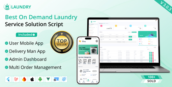 Best laundry app with Admin panel | Laundry booking system | Quick wash | On-Demand Laundry