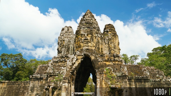 South Gate of Angkor Thom Complex in Siem Reap