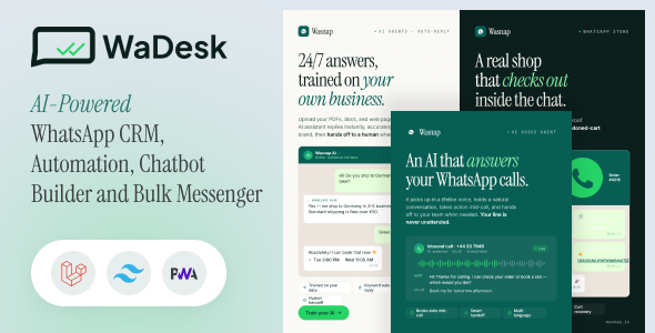 WaDesk SaaS | AI-Powered WhatsApp CRM, Automation, Chatbot Builder and Bulk Messenger