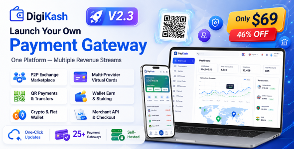 DigiKash - Complete Payment Gateway & Crypto Digital Wallet