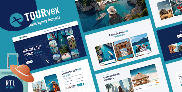 TOURvex — Travel Agency Template + RTL