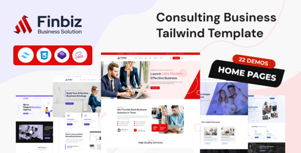 Finbiz – Consulting Business Tailwind CSS HTML Template