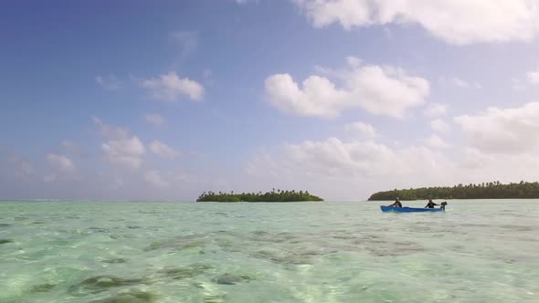 Small boat trip in Cocos Island, Australia