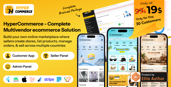HyperCommerce - Multivendor eCommerce Marketplace - Flutter Apps & Laravel Admin Panel