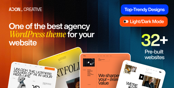Adon – Creative Agency Portfolio WordPress Theme
