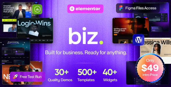 Biz - Business & Multipurpose Elementor WordPress Theme