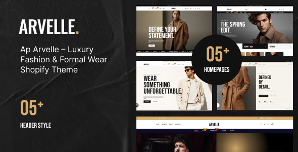 Ap Arvelle – Luxury Fashion & Formal Wear Shopify Theme