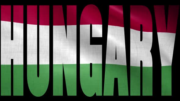 Hungary Flag Into Country Name