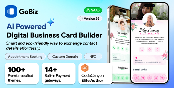 GoBiz – vCard SaaS Digital Business Card Builder