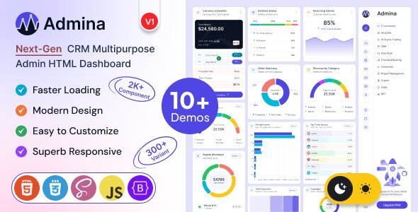 Admina – Bootstrap Admin Dashboard HTML Template Multipurpose