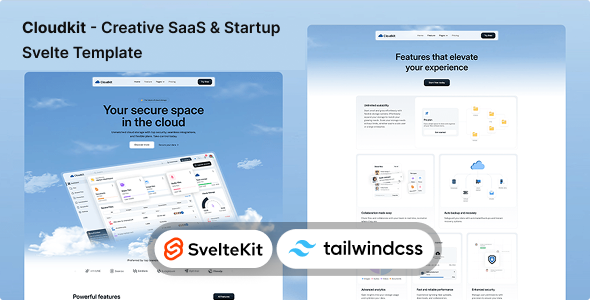 Cloudkit - Creative SaaS Startup Svelte & Tailwind CSS 4 Template