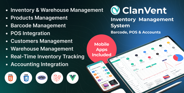 ClanVent - Inventory Management System with Barcode, POS & Accounts
