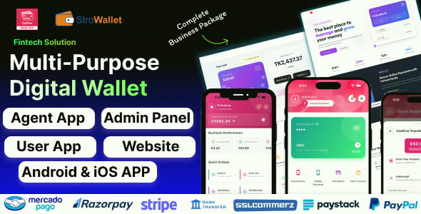CardFlow - Multi-Purpose Fintech Wallet & Payment Platform (Agent + User Web & Flutter Mobile)