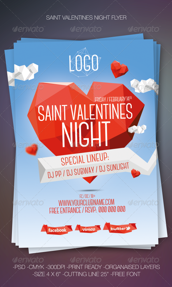 Saint Valentines Night Flyer