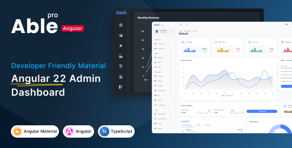 Able Pro Angular 22 Dashboard Template