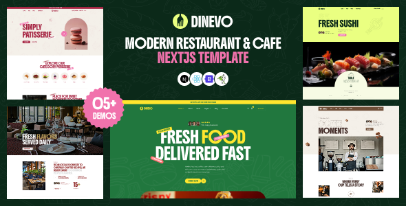 Dinevo – Modern Restaurant & Cafe Next.js Template