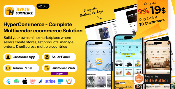 HyperCommerce - Multivendor eCommerce Marketplace - Flutter Apps & Laravel Admin Panel