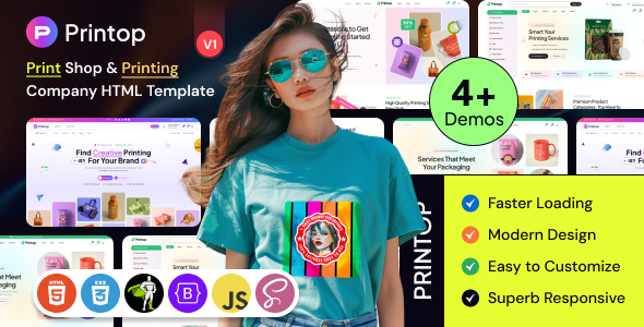 Printop - Print Shop & Printing Company HTML Template