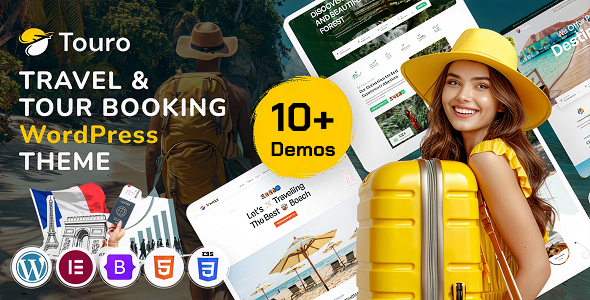 Touro – Travel & Tour Booking Agency WordPress Theme