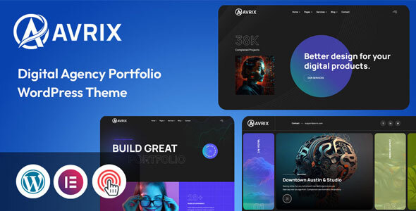 Avrix - Agency & Portfolio WordPress Theme