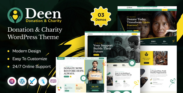Deen - Donation & Charity WordPress Theme