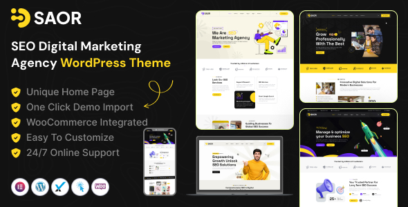 Saor - AI SEO Digital Marketing Agency WordPress Theme