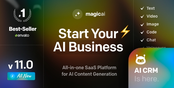 MagicAI - All-In-One SaaS Platform for AI Text, Image and Content Generation