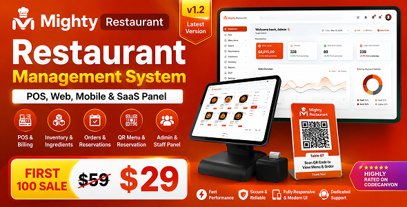 Mighty Restaurant - Restaurant Management System SAAS