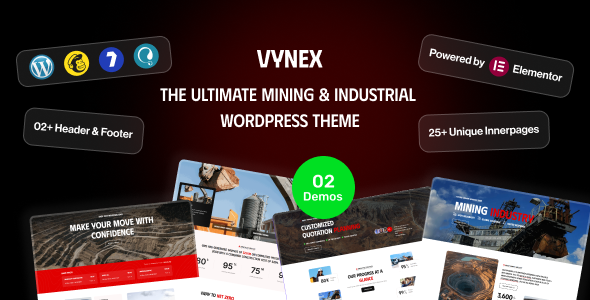 Vynex– The Ultimate Mining & Industrial WordPress Theme