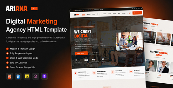 Ariana - Digital Marketing Agency HTML Template