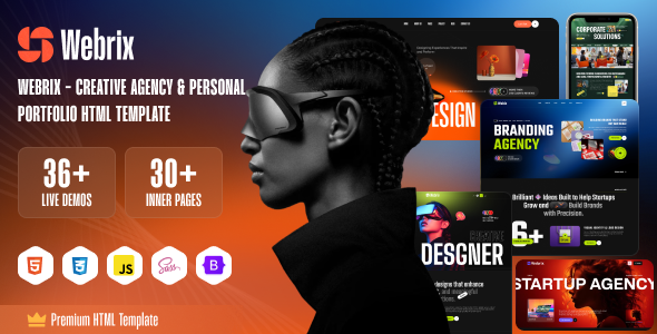 Webrix – Creative Agency & Personal Portfolio HTML Template