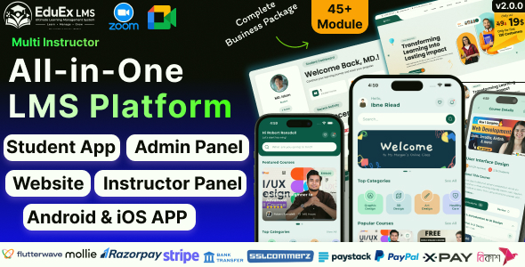 EduEx LMS - Ultimate Learning Management System (LMS) with (Laravel + Flutter Apps)
