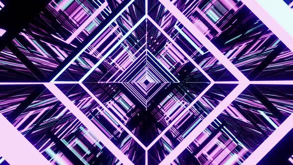 Cyber Pink And Blue Tunnel Vj Loop Background HD