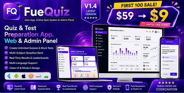 FUEQUIZ | Quiz App, Online Quiz System & Admin Panel