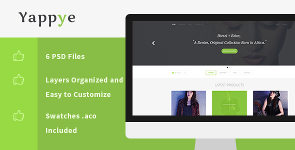 Yappye - PSD E-Commerce Template