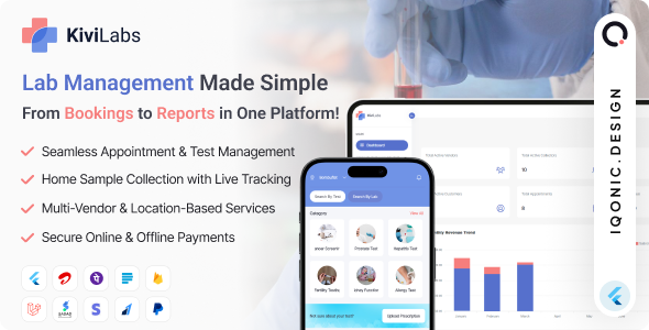 KiviLabs - Complete Laboratory Management System with Booking