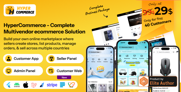 HyperCommerce - Multivendor eCommerce Marketplace - Flutter Apps & Laravel Admin Panel