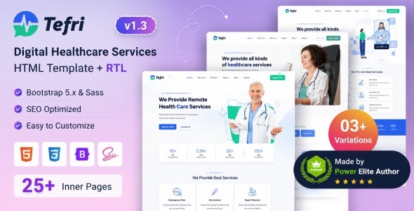 Tefri - Digital Healthcare Services Bootstrap 5 Template